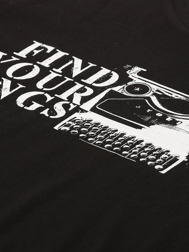 Wings Black T-Shirt - The Chambal