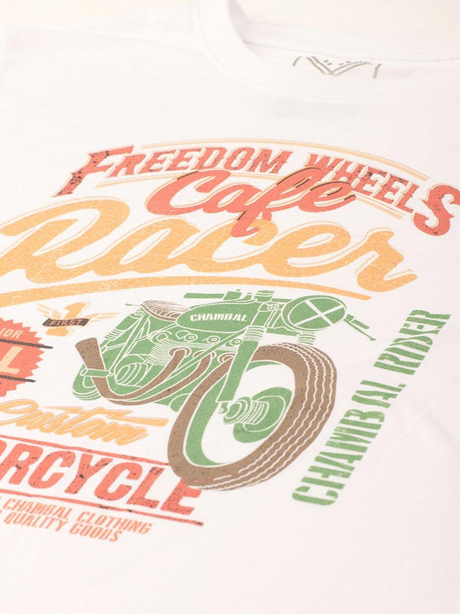 Ride More White T-Shirt - The Chambal