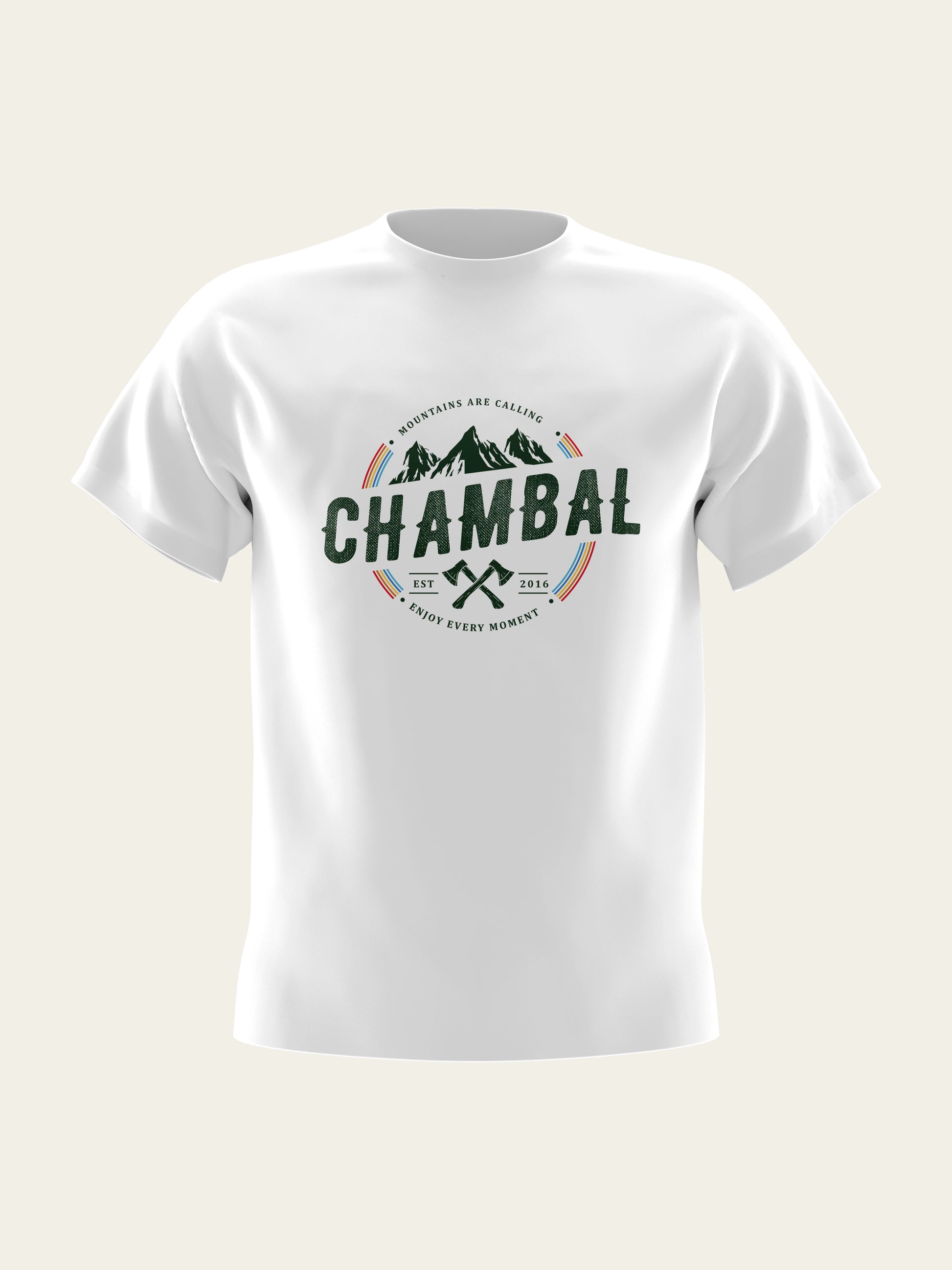 Mountains Are Calling Round Neck T-Shirt The Chambal®