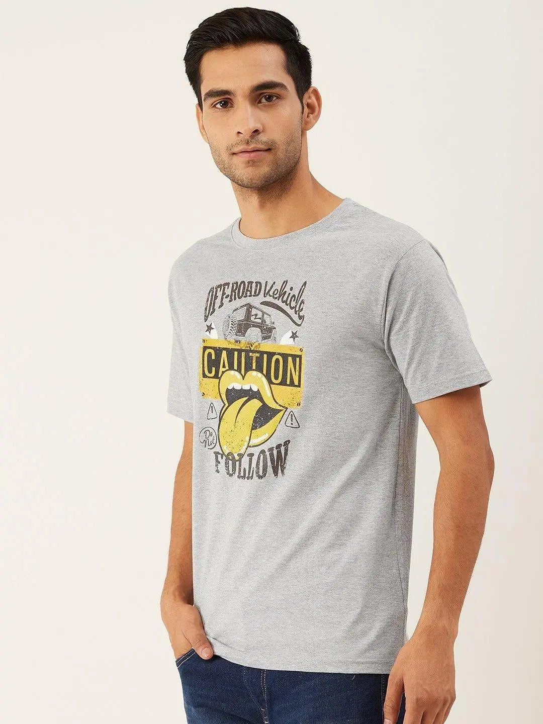 Chambal Caution Grey T-Shirt - The Chambal