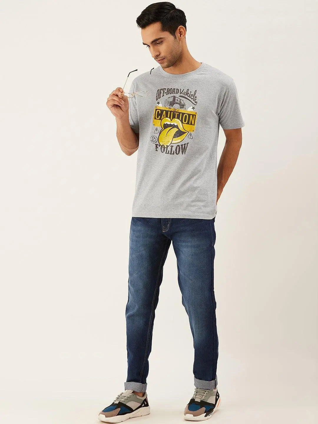 Chambal Caution Grey T-Shirt - The Chambal