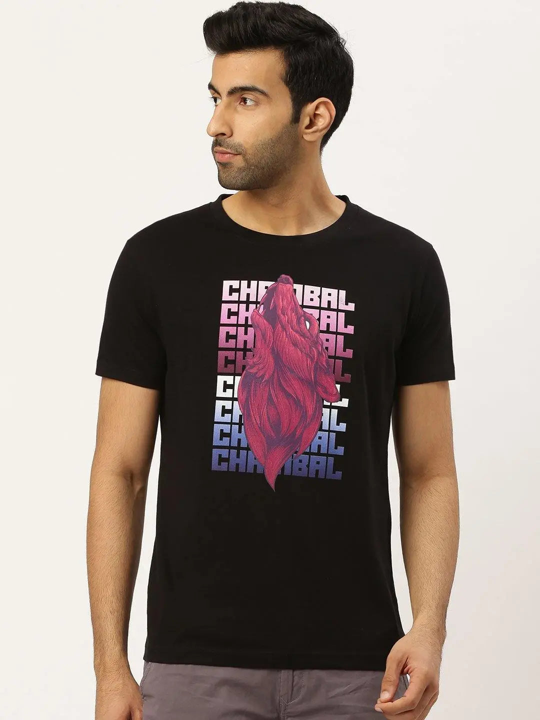 Roar Black T-Shirt - The Chambal