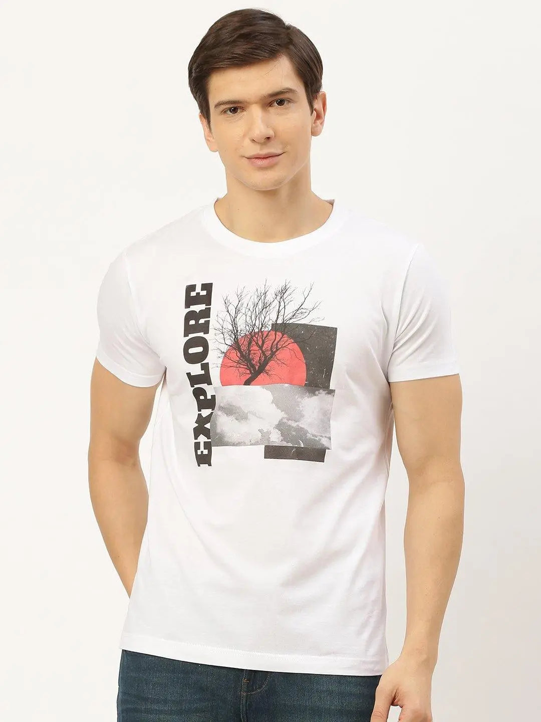 Midnight Explore White T-Shirt - The Chambal