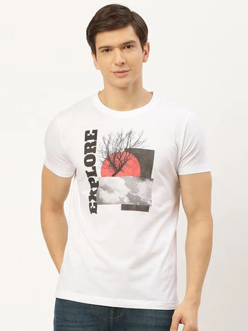 Midnight Explore White T-Shirt - The Chambal