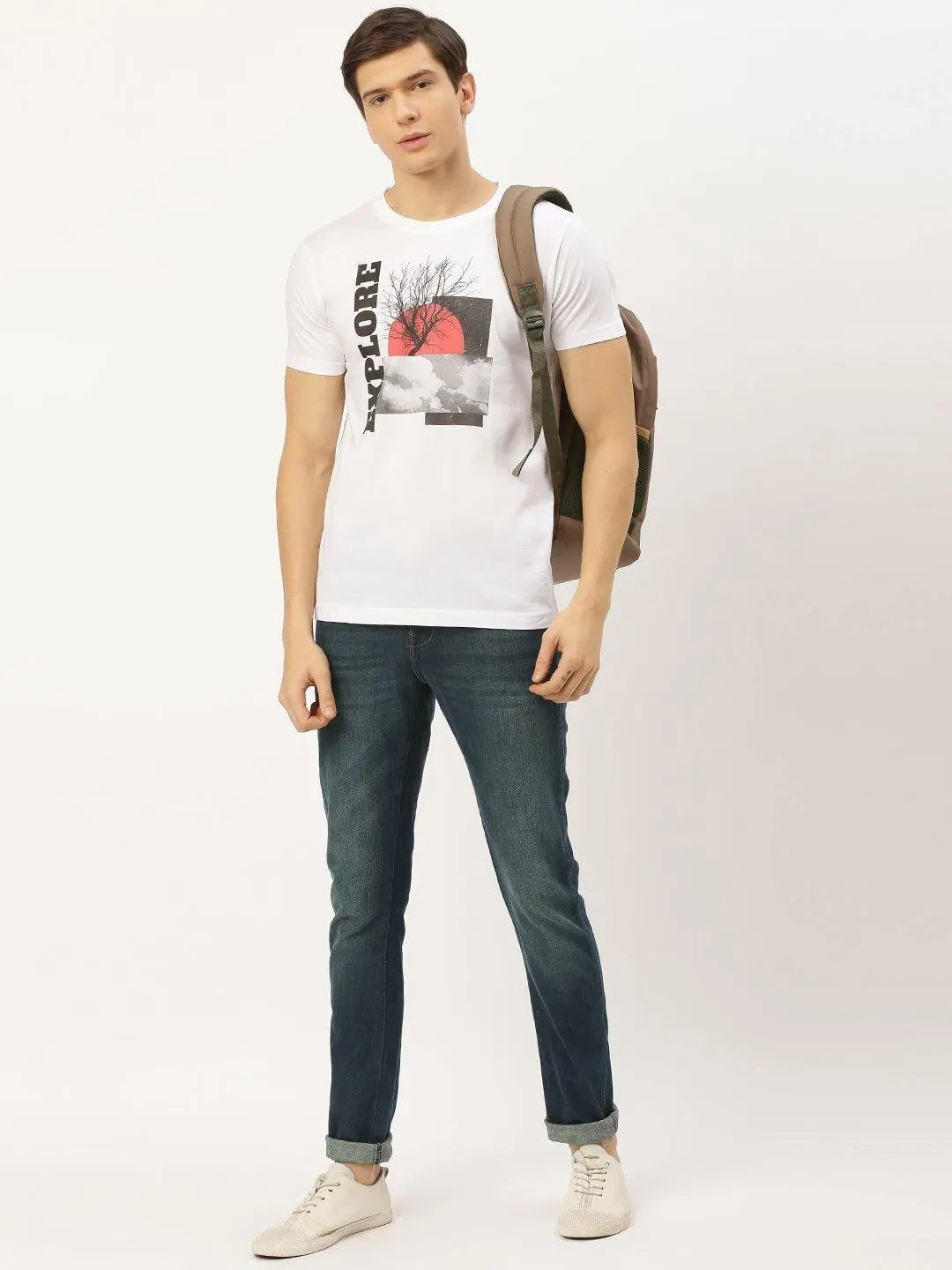Midnight Explore White T-Shirt - The Chambal