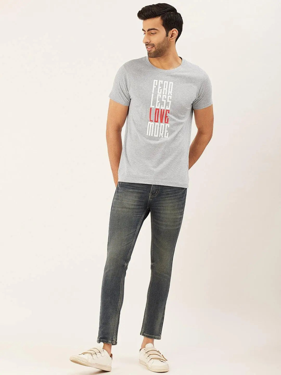 Fear Less Grey T-Shirt - The Chambal