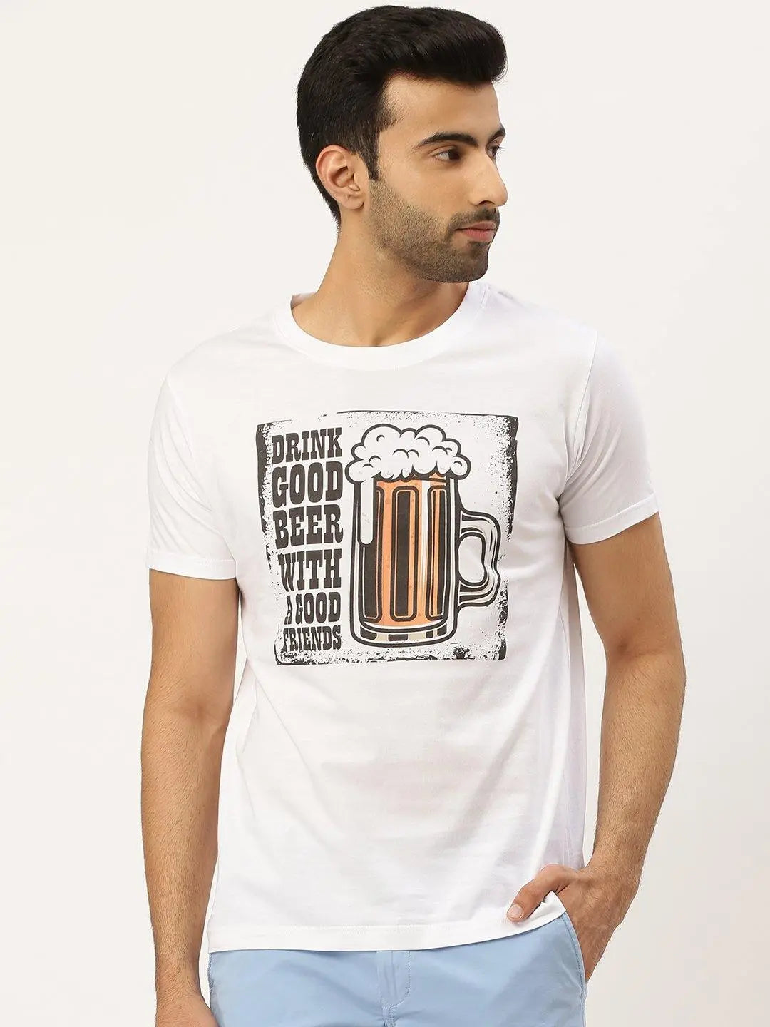 Friends Beer White T-Shirt - The Chambal