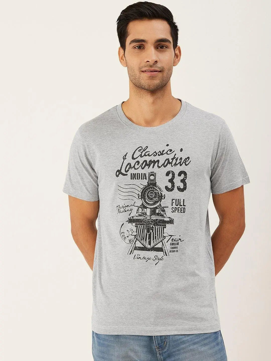 Locomotive Grey T-Shirt - The Chambal