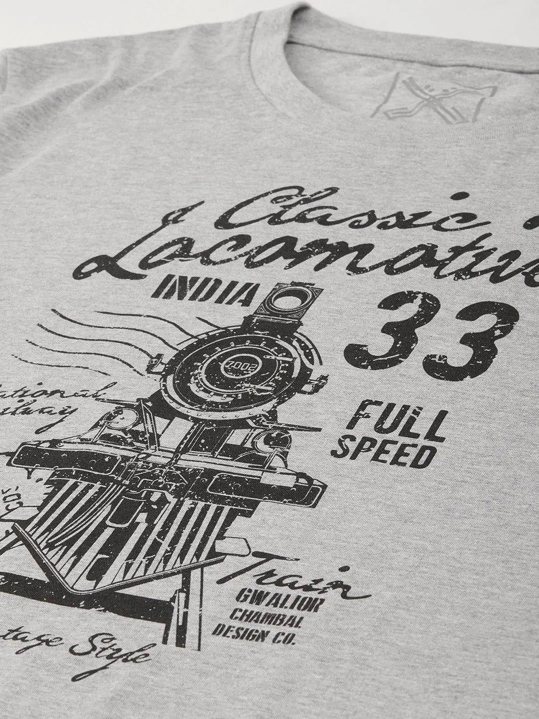 Locomotive Grey T-Shirt - The Chambal