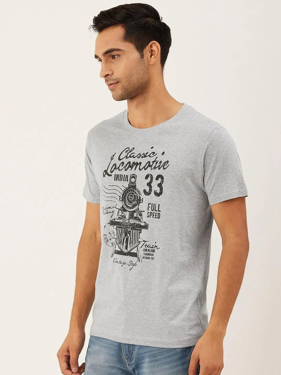 Locomotive Grey T-Shirt - The Chambal
