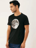 Moon Sliced Black T-Shirt - The Chambal
