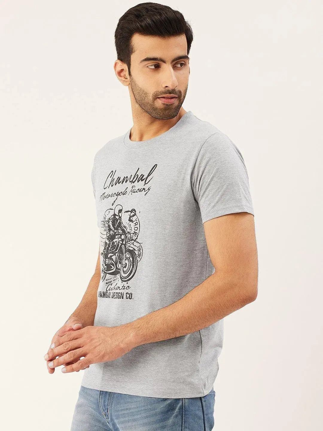 Moto Racing Grey T-Shirt - The Chambal