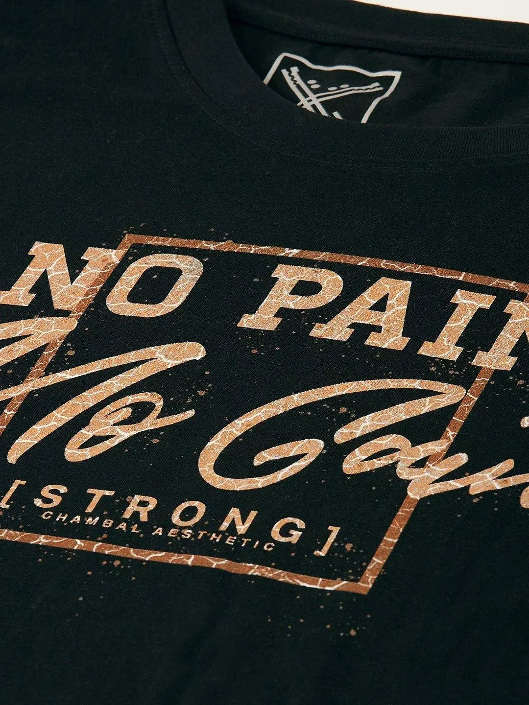 No Pain No Gain Black T-Shirt - The Chambal