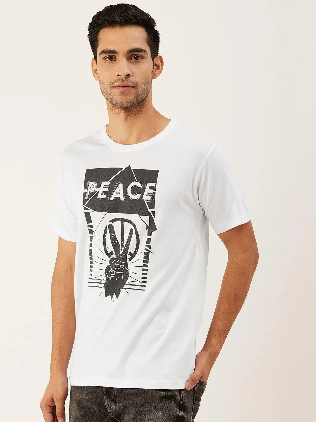 Peace White T-Shirt - The Chambal