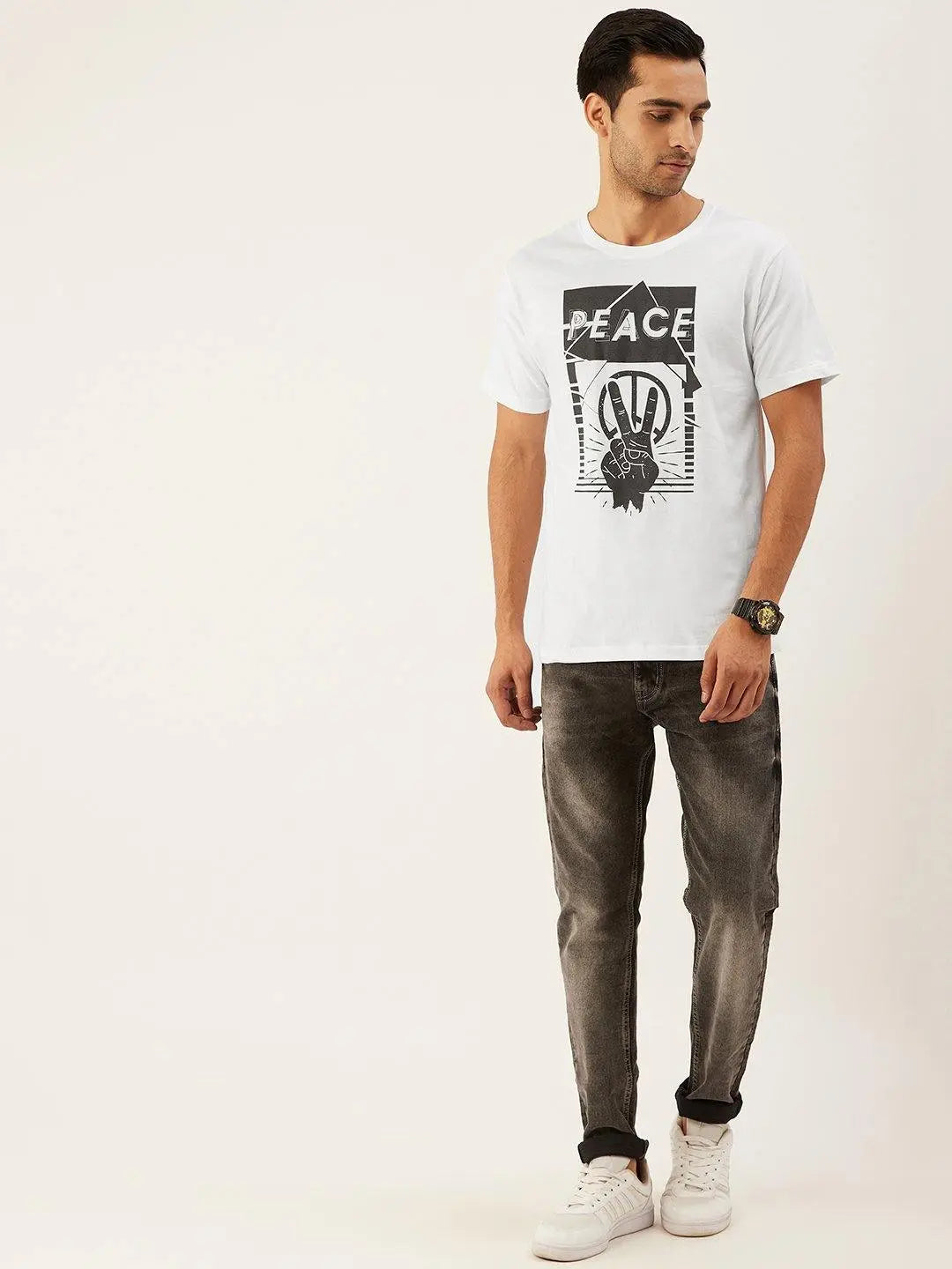 Peace White T-Shirt - The Chambal