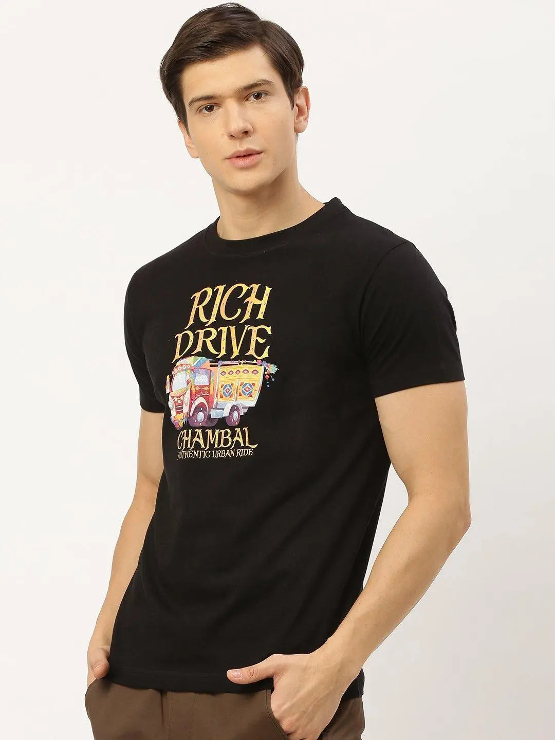 Rich Drive Black T-Shirt - The Chambal