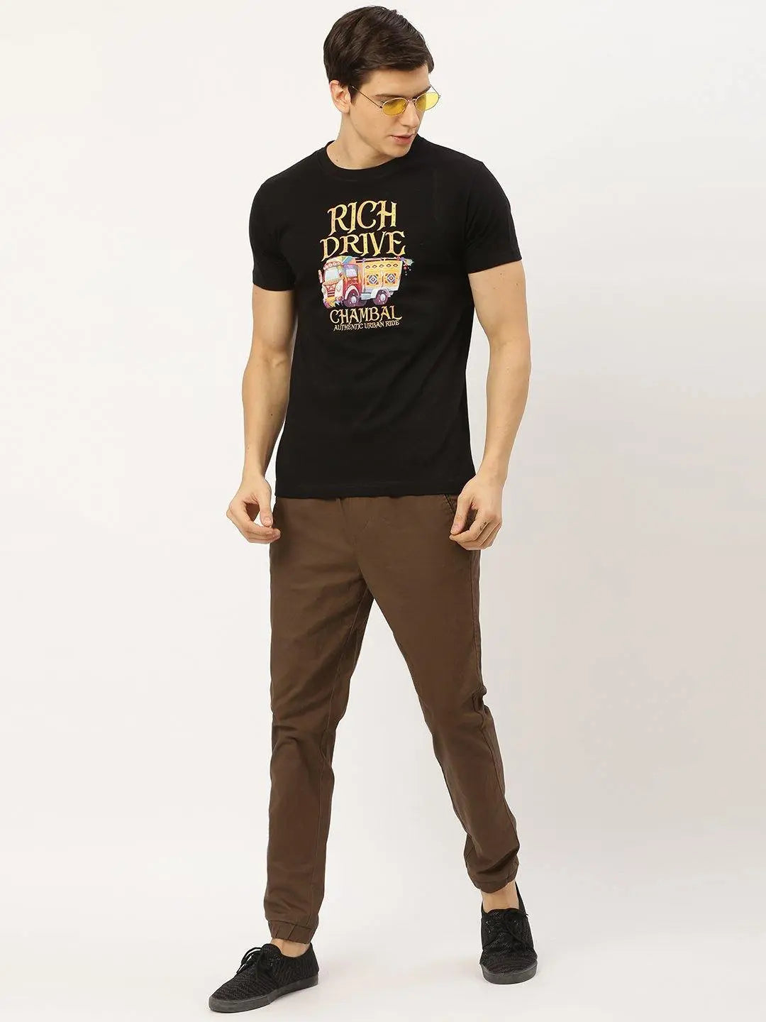 Rich Drive Black T-Shirt - The Chambal