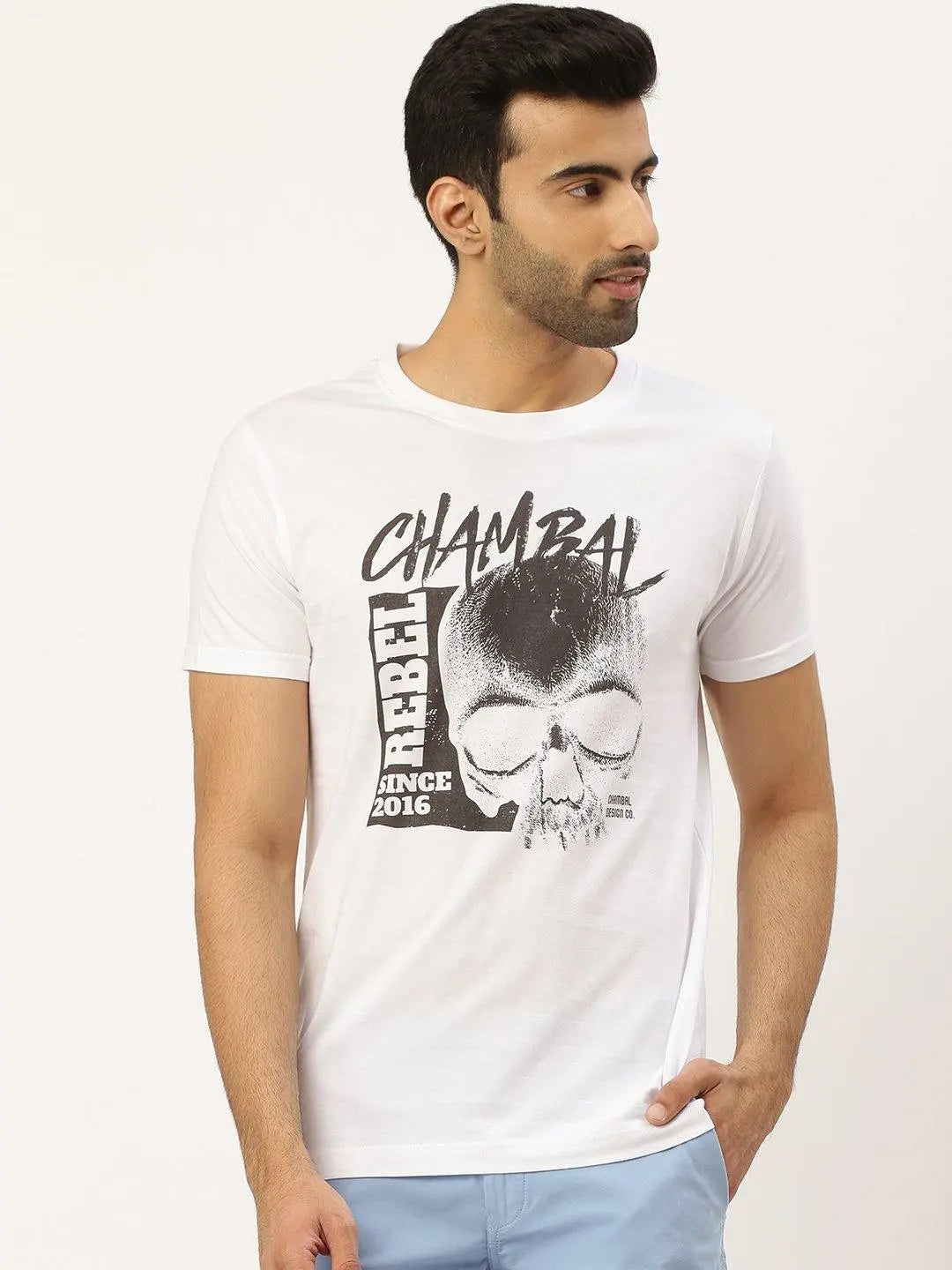 Chambal Skull White T-Shirt - The Chambal