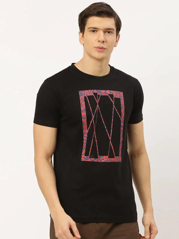 Slit Animal Black T-Shirt - The Chambal