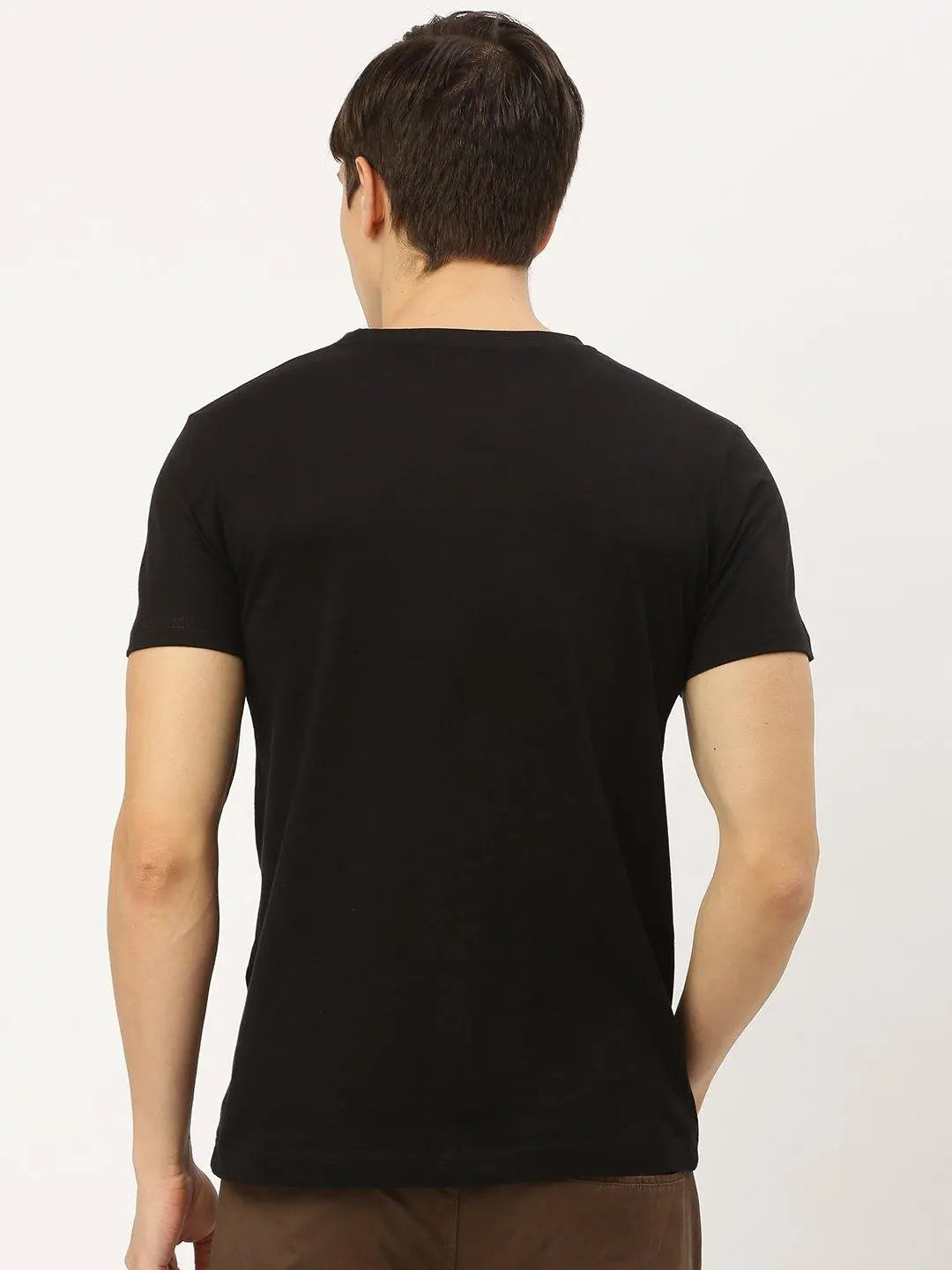 Slit Animal Black T-Shirt - The Chambal