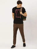 Slit Animal Black T-Shirt - The Chambal