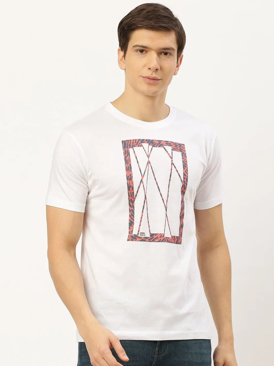 Slit Animal White T-Shirt - The Chambal