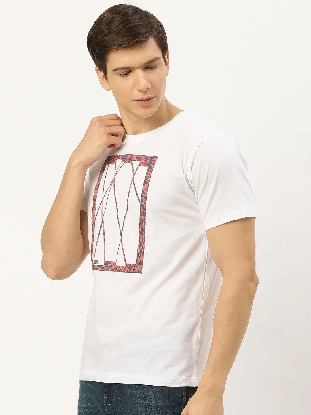 Slit Animal White T-Shirt - The Chambal
