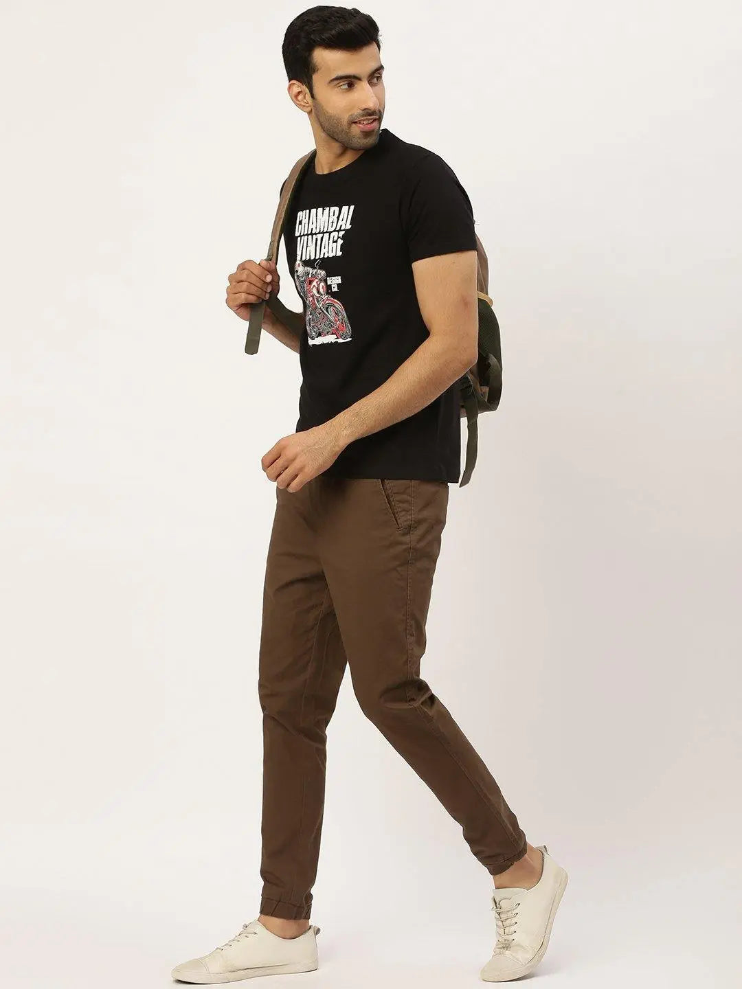 Vintage Rider Black T-Shirt - The Chambal
